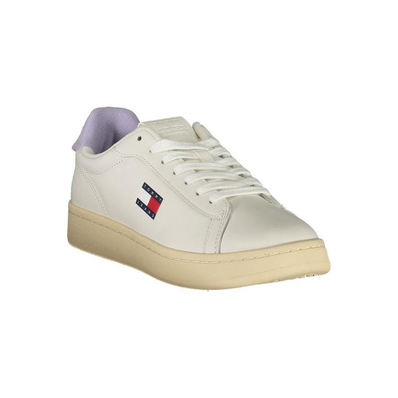 Tommy Hilfiger White Leather Women Sneaker - Stylish Comfort