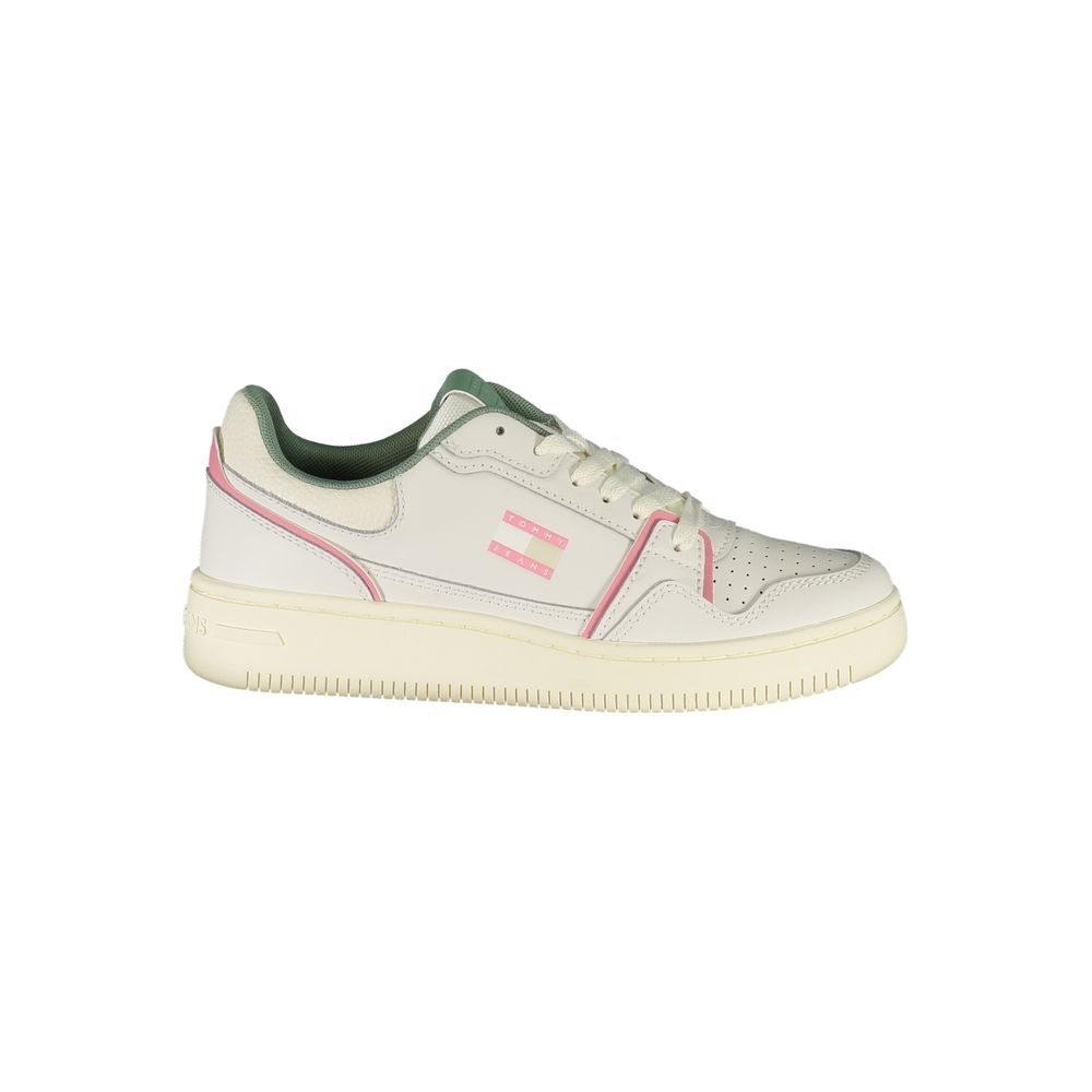 Tommy Hilfiger White Leather Women Sneaker - Élégance et Confort
