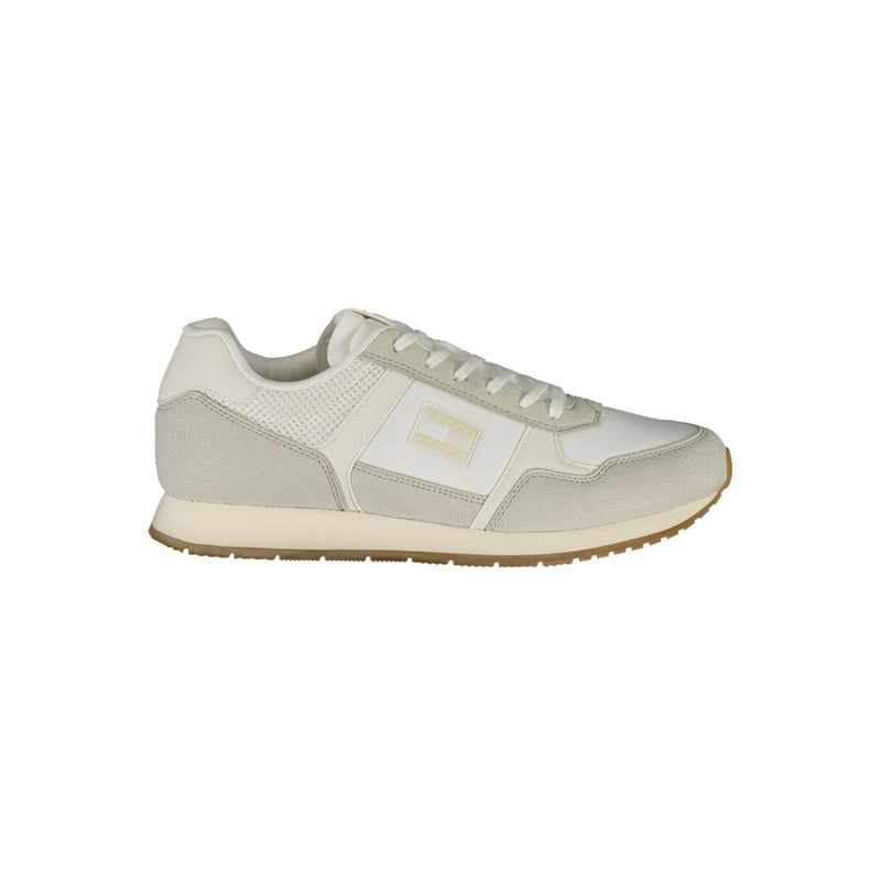 Tommy Hilfiger White Polyester Men Sneaker - Stylish Comfort