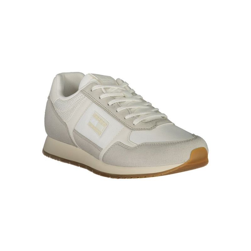 Tommy Hilfiger White Polyester Men Sneaker - Stylish Comfort