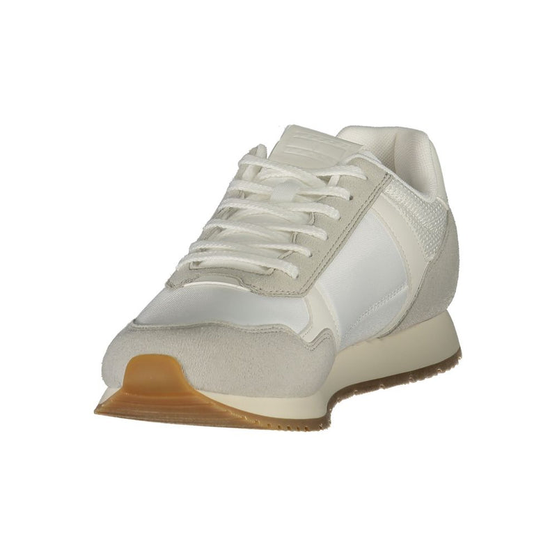Tommy Hilfiger White Polyester Men Sneaker - Stylish Comfort