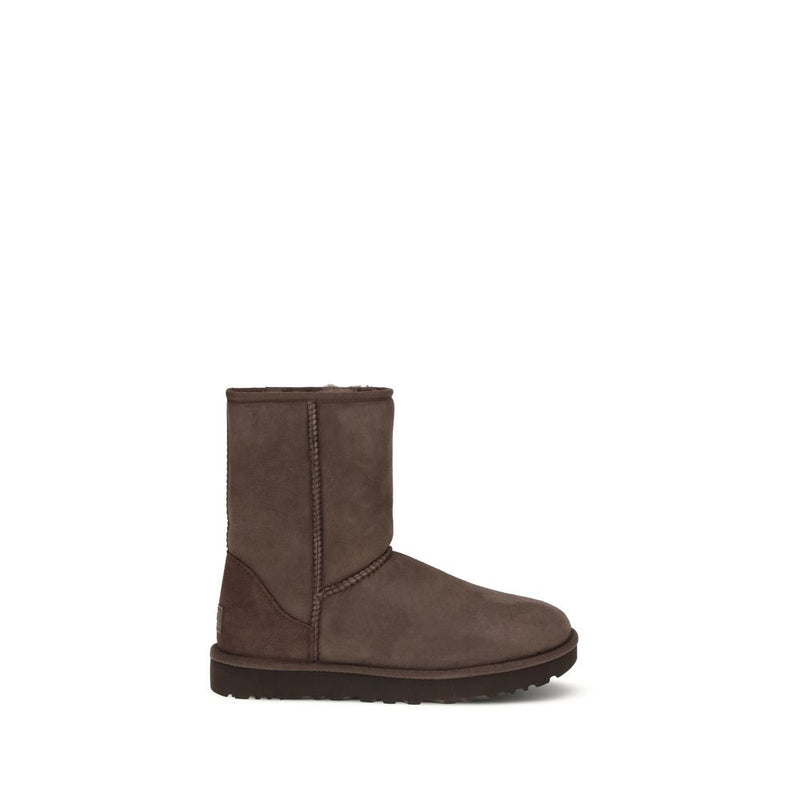 UGG Classic Short II Brown Leather Boots for Women