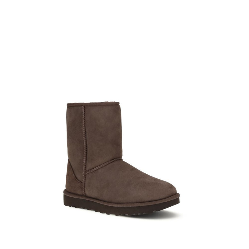 UGG Classic Short II Brown Leather Boots for Women