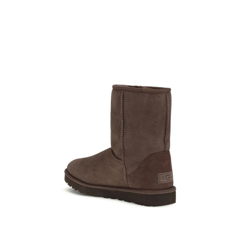 UGG Classic Short II Brown Leather Boots for Women