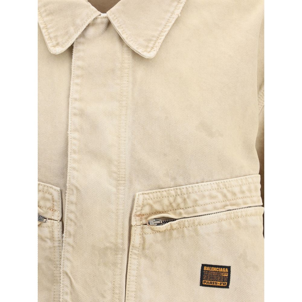 Veste en jean beige Balenciaga