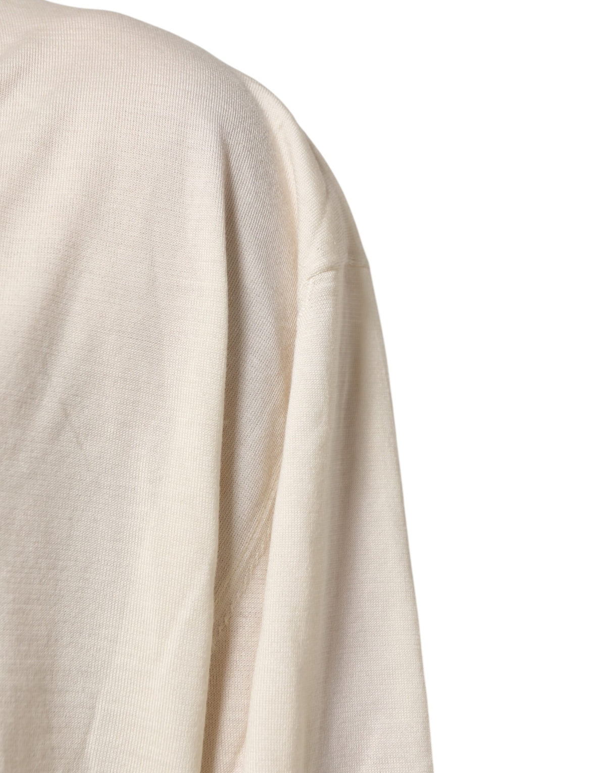 Pull en laine vierge ivoire à col en V pour homme de Dolce &amp; Gabbana