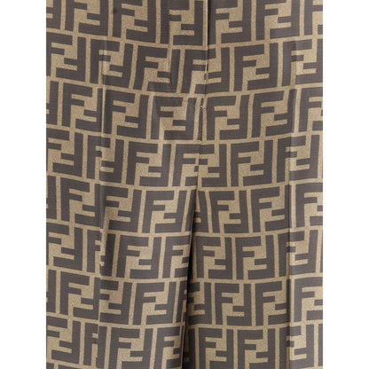 Fendi Monogram pantalon van zijde