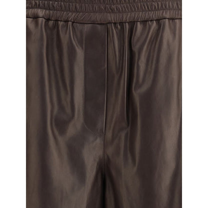 Pantalon en cuir de nappa d'agneau de Giorgio Armani
