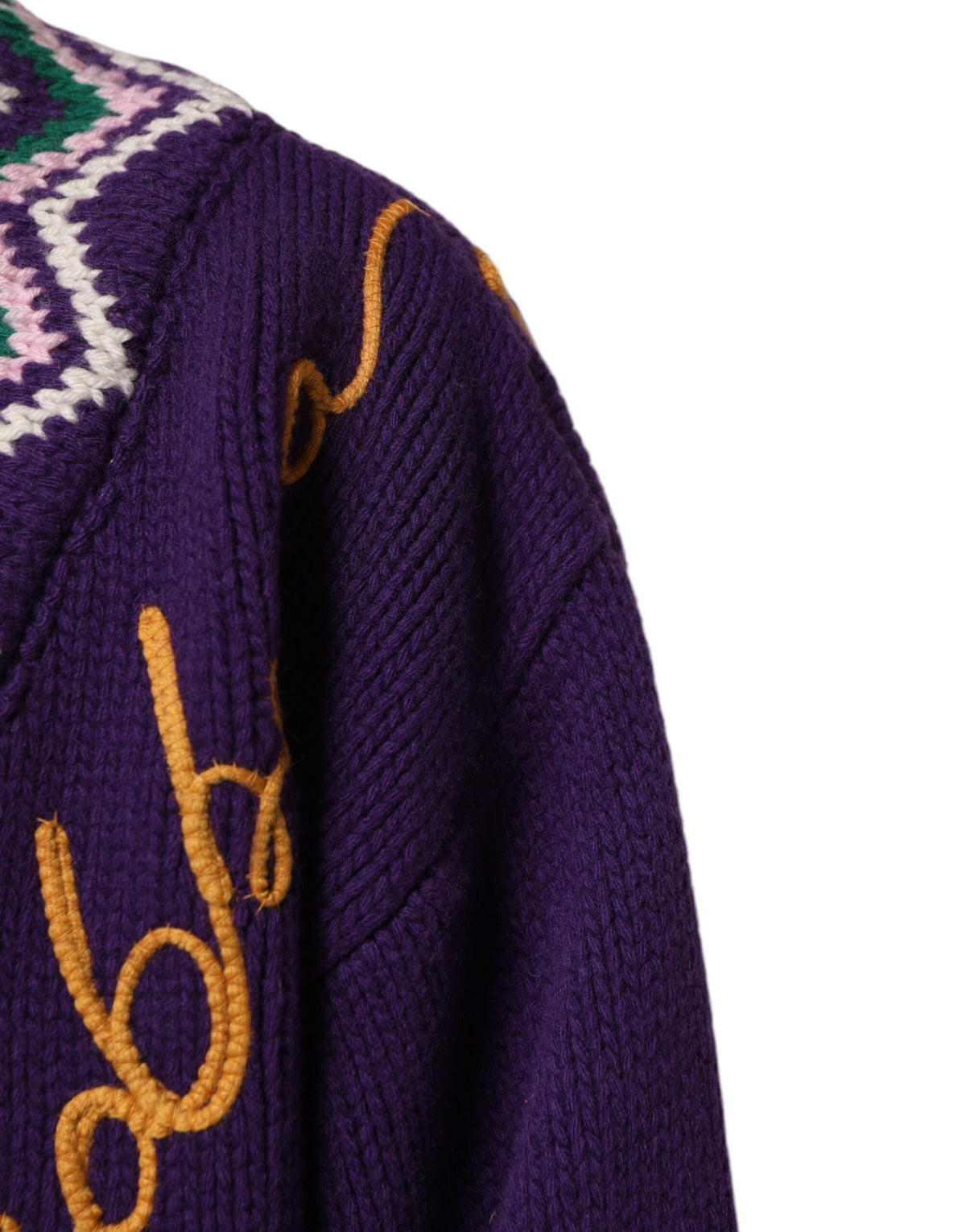 Pull en laine violet à logo DG pour homme de Dolce &amp; Gabbana