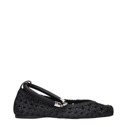 Max Mara leren balletpumps in het zwart