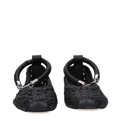 Max Mara leren balletpumps in het zwart