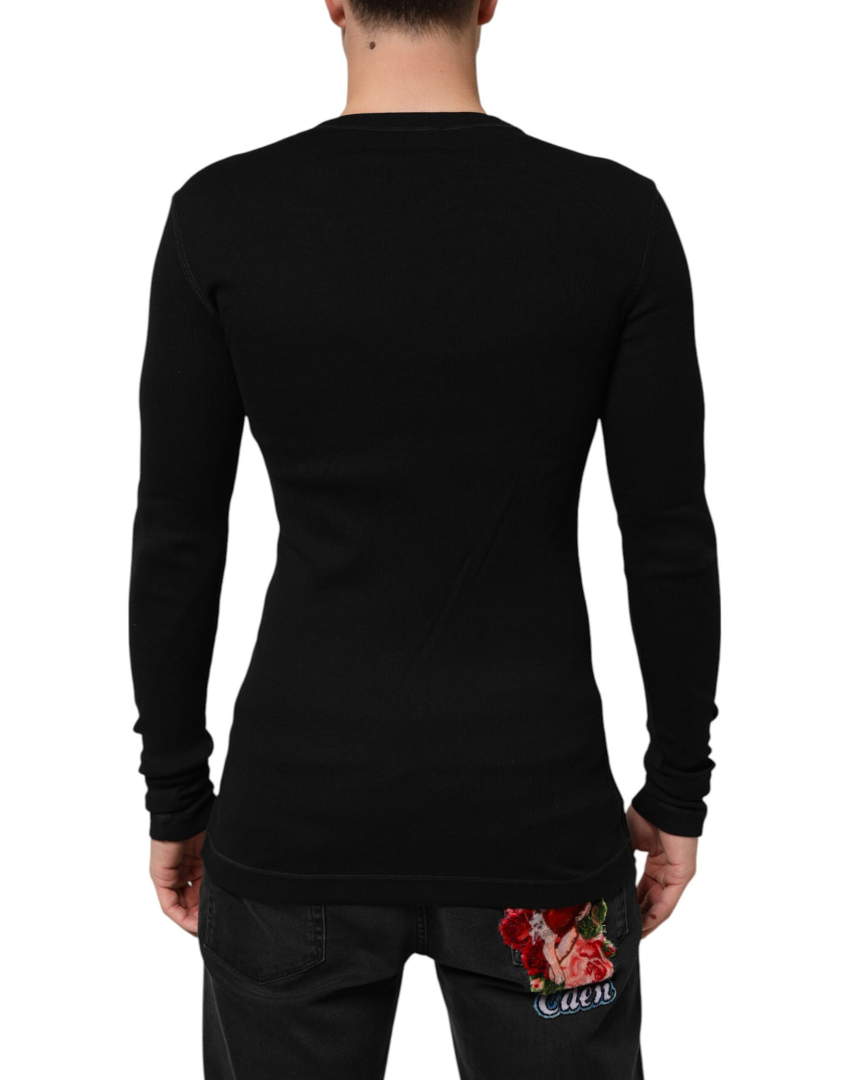 Cardigan en coton noir à boutons pour homme de Dolce &amp; Gabbana