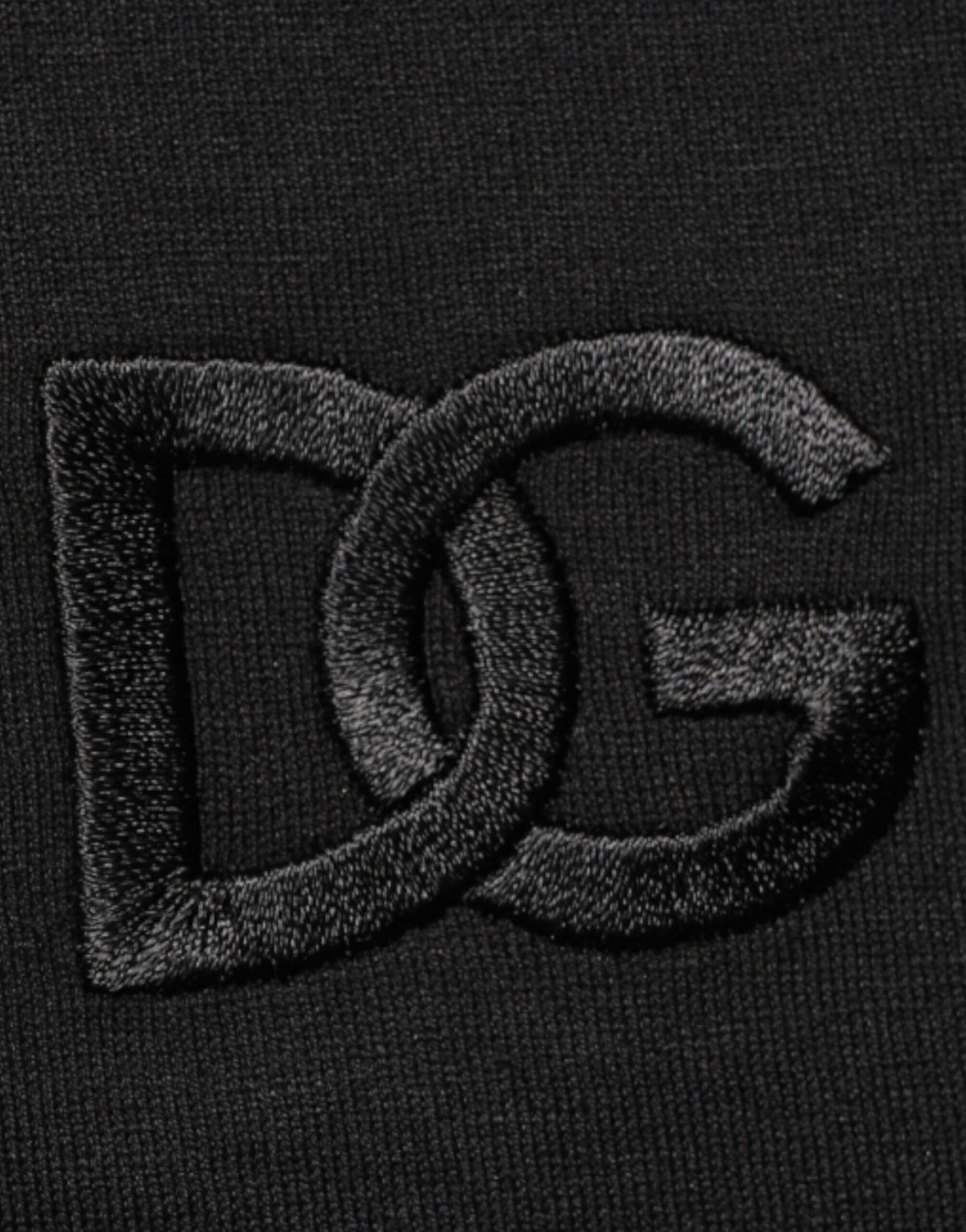 T-shirt en coton noir brodé avec logo DG et poche de Dolce &amp; Gabbana