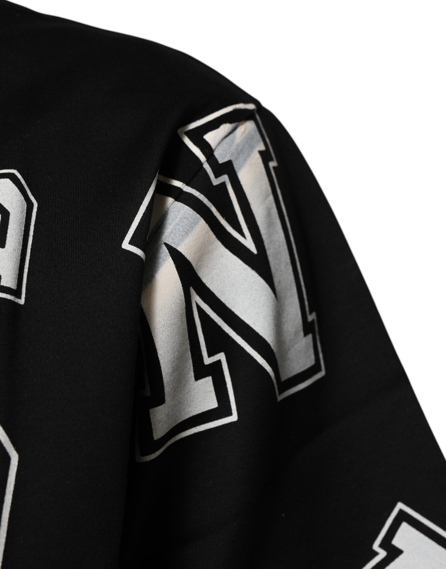 Dolce & Gabbana Black Cotton Letter Print Short Sleeve T-shirt