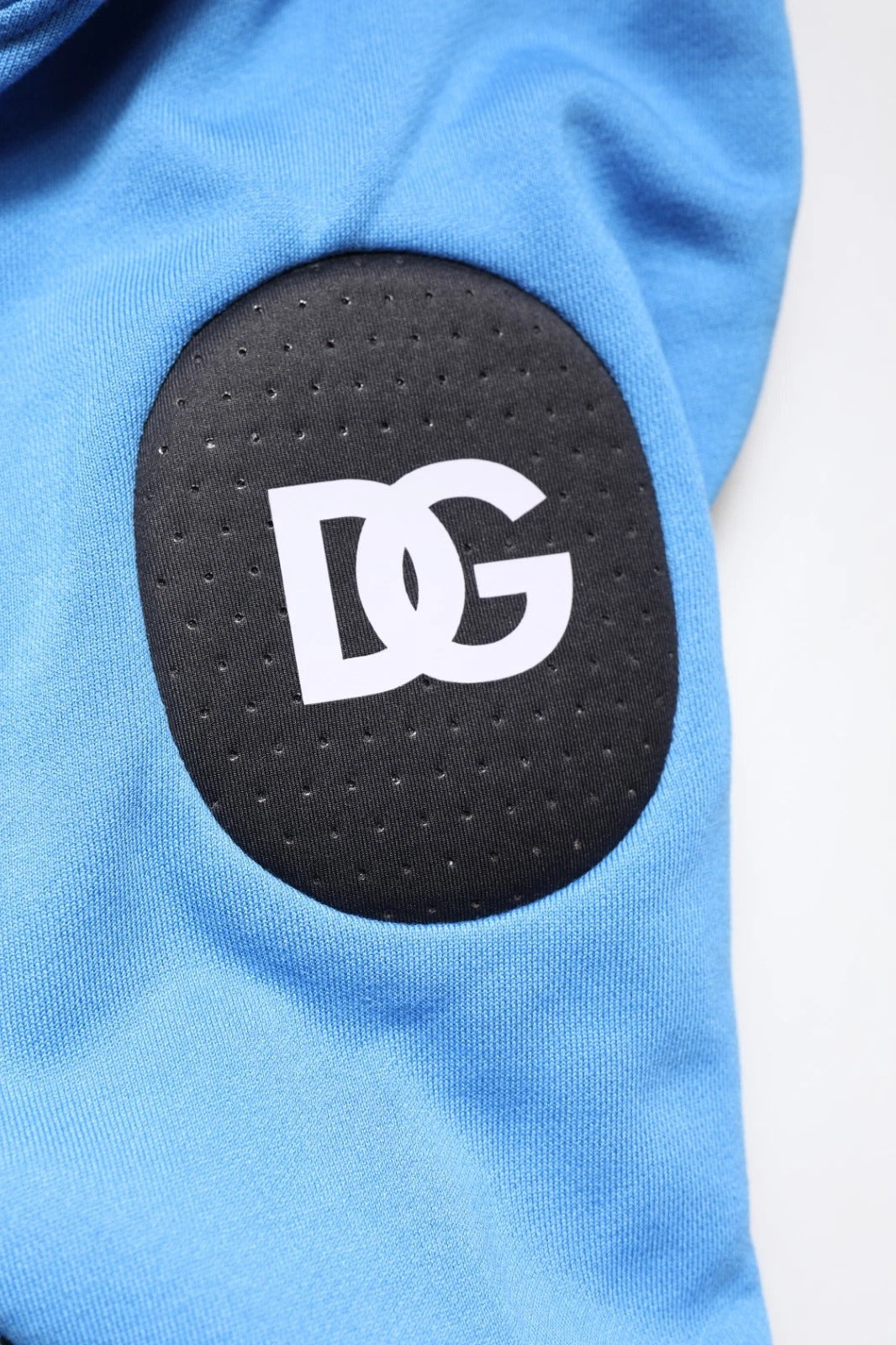 Dolce & Gabbana Blue Cotton Hooded Men Sportswear One Size Vest