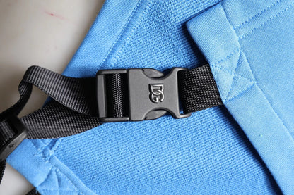 Dolce & Gabbana Blue Cotton Hooded Men Sportswear One Size Vest