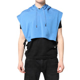 Gilet de sport pour homme Dolce &amp; Gabbana en coton bleu, avec capuche, taille unique.