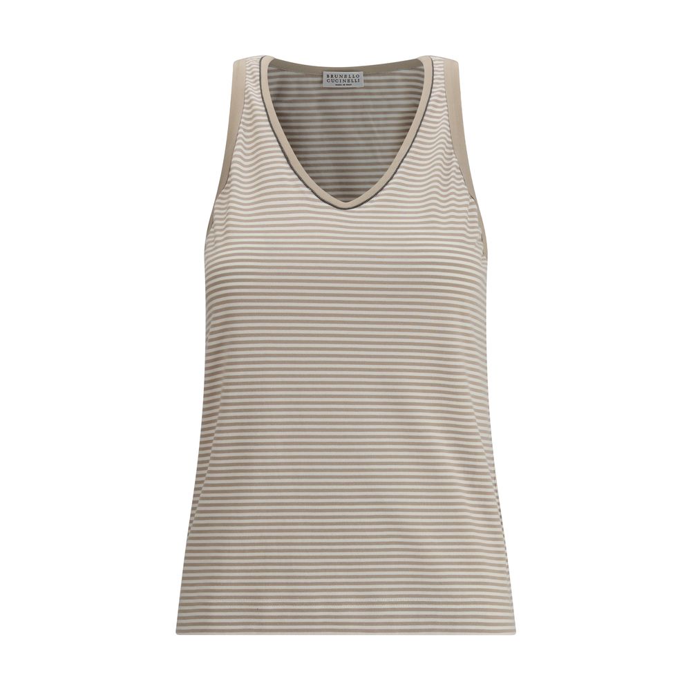 Brunello Cucinelli Striped Tank Top