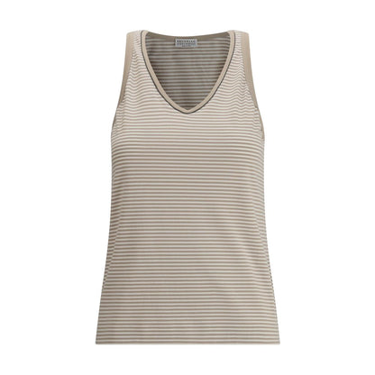 Brunello Cucinelli Striped Tank Top
