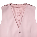 Dolce & Gabbana Pink Wool Dress Formal Waistcoat Vest