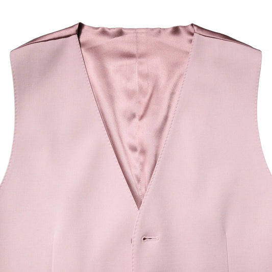 Dolce & Gabbana Pink Wool Dress Formal Waistcoat Vest
