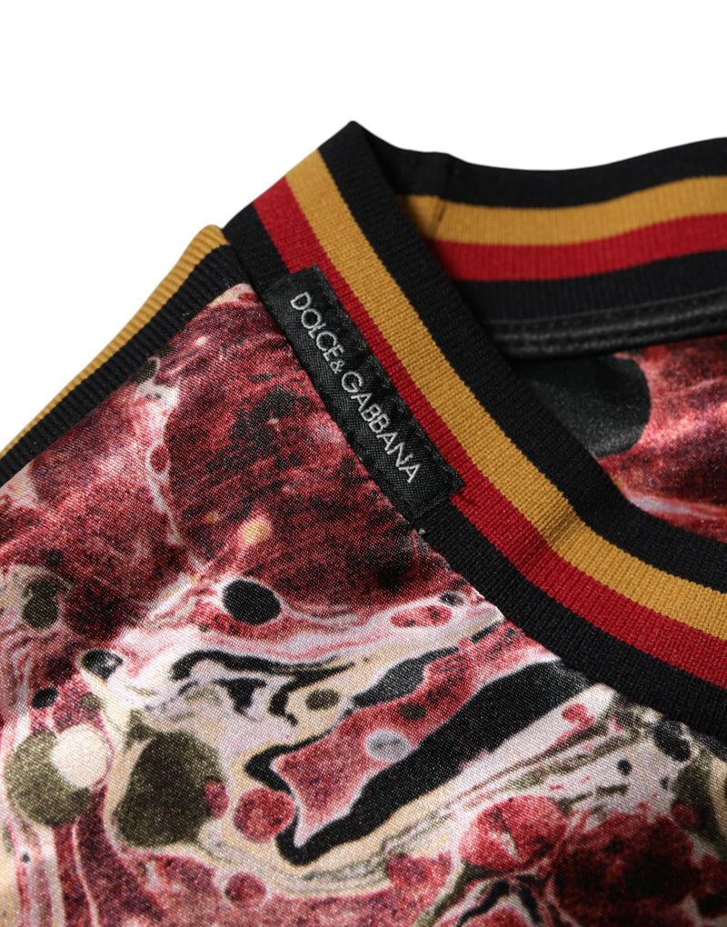Dolce &amp; Gabbana Overgroot T-shirt van gemengd polyester met marmerprint in meerdere kleuren