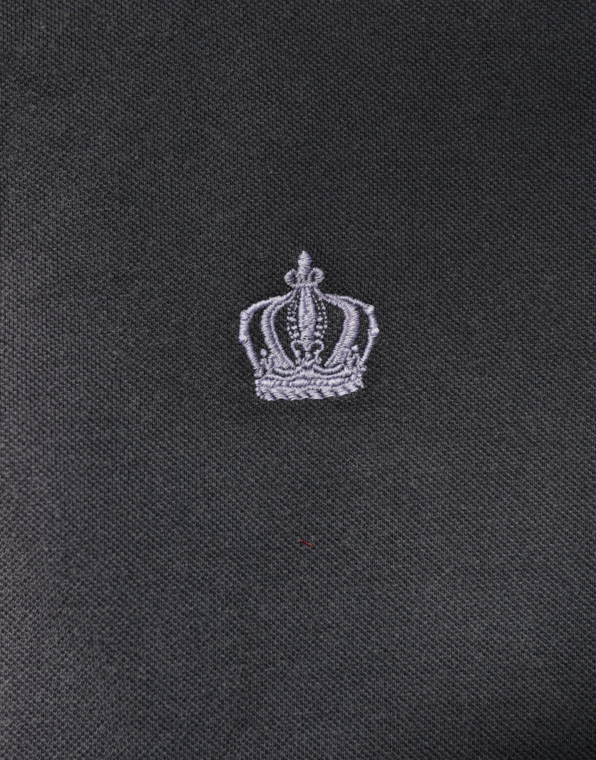 Polo homme en coton gris à col couronne de Dolce &amp; Gabbana