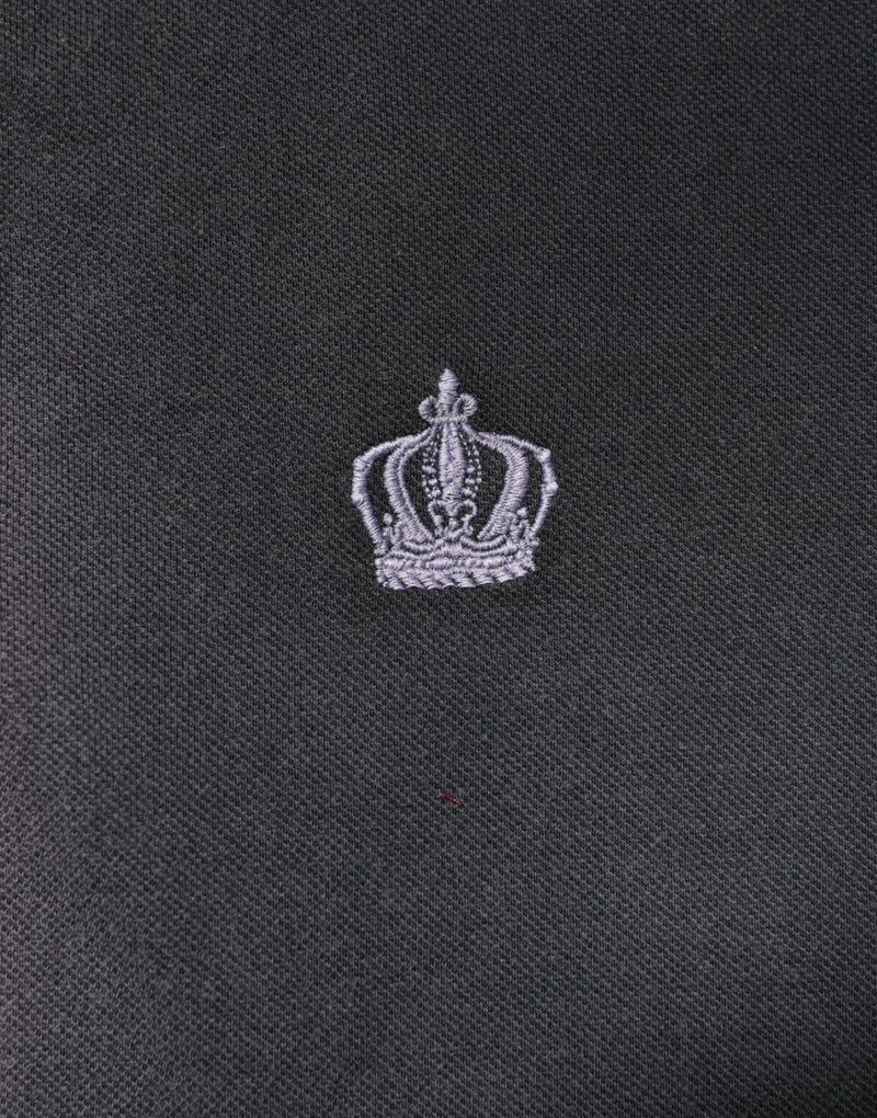 Dolce &amp; Gabbana Grijs Katoenen Polo T-shirt met Kraagje voor Heren