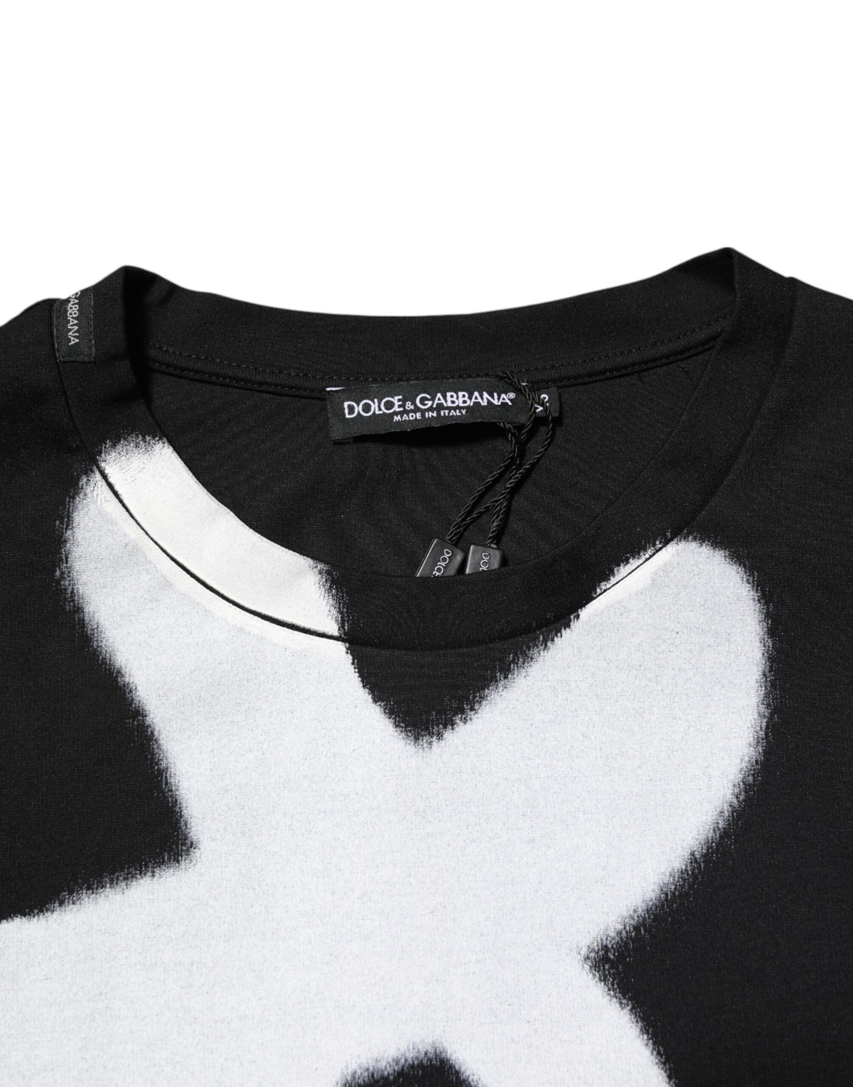 T-shirt à manches courtes en coton noir avec logo DG Graffiti de Dolce &amp; Gabbana