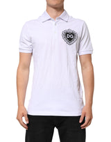 T-shirt en coton blanc brodé du logo DG Heart de Dolce &amp; Gabbana