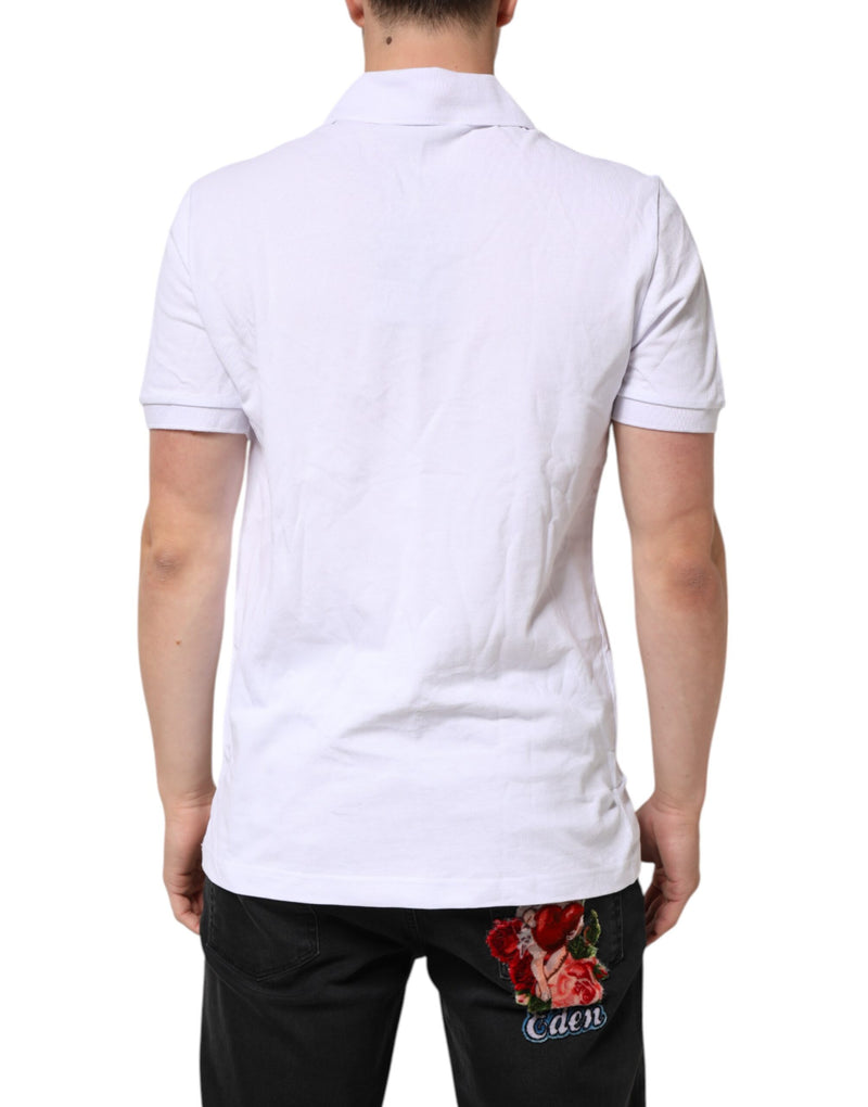 T-shirt en coton blanc brodé du logo DG Heart de Dolce &amp; Gabbana