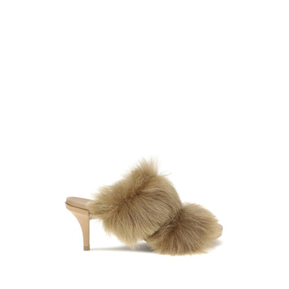 Pedro García Fur-trimmed mules Sandals