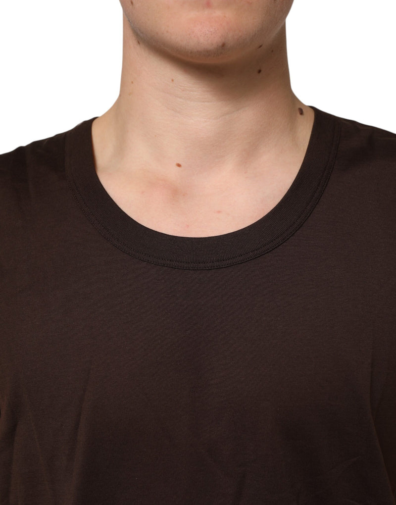 Débardeur homme en coton brun sans manches Dolce &amp; Gabbana