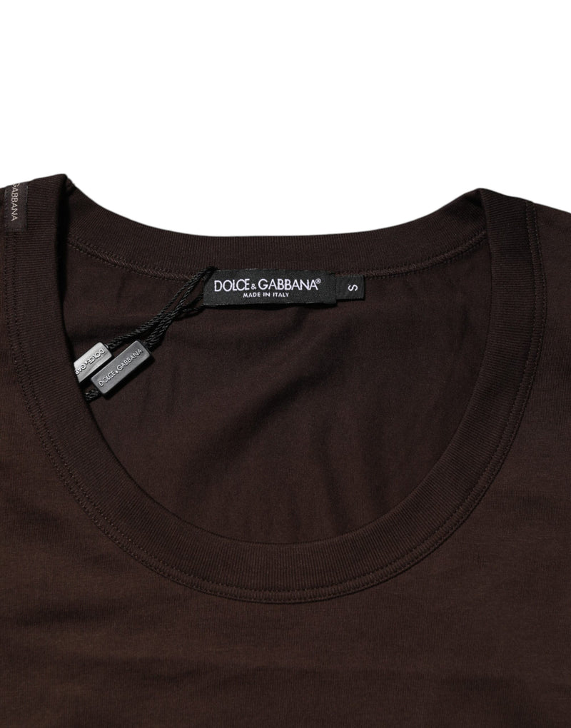 Débardeur homme en coton brun sans manches Dolce &amp; Gabbana