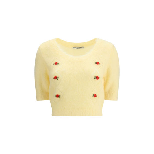 Pull en mohair à manches courtes d'Alessandra Rich