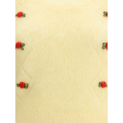 Pull en mohair à manches courtes d'Alessandra Rich