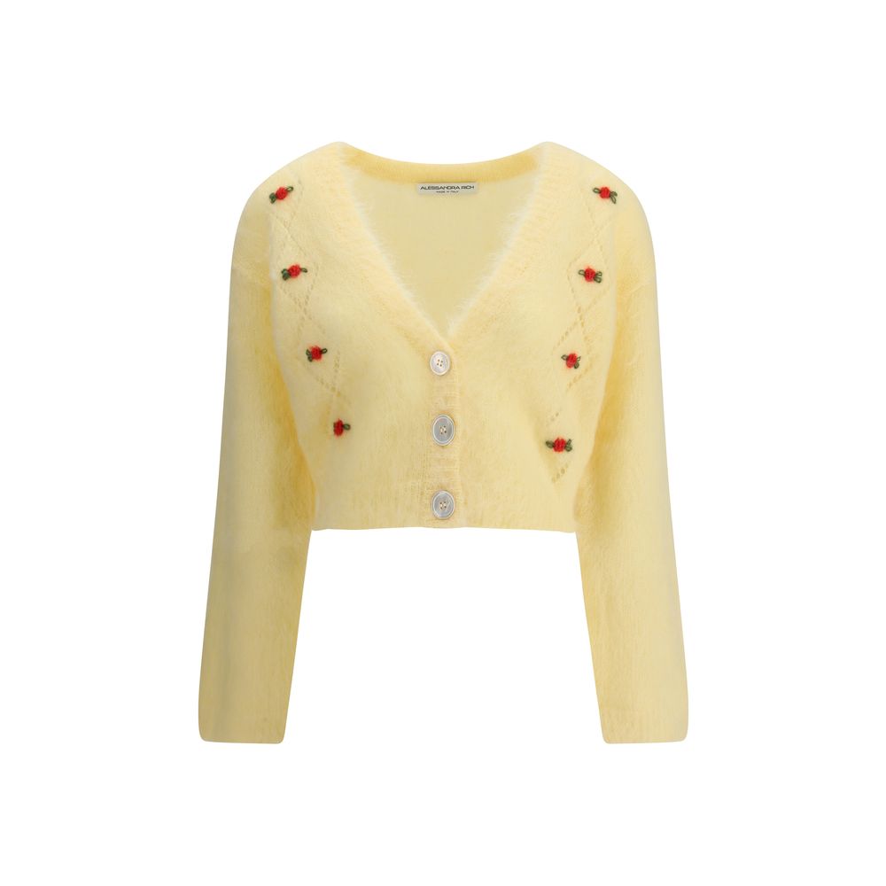 Cardigan en mohair brodé d'Alessandra Rich