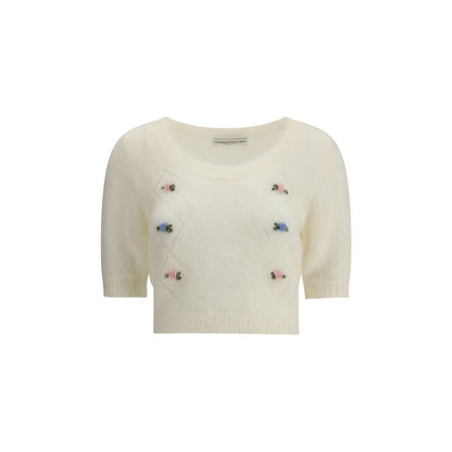 Pull en mohair à manches courtes d'Alessandra Rich