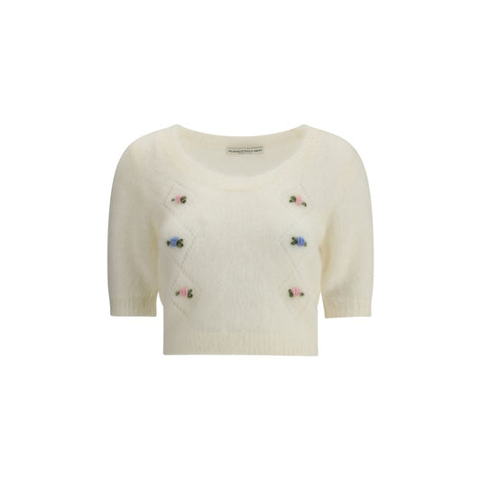 Pull en mohair à manches courtes d'Alessandra Rich