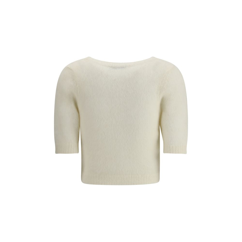 Pull en mohair à manches courtes d'Alessandra Rich