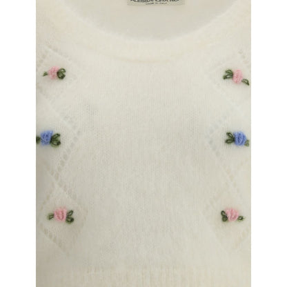 Pull en mohair à manches courtes d'Alessandra Rich