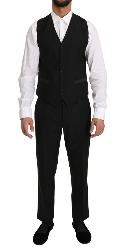 Gilet en laine noire Dolce & Gabbana