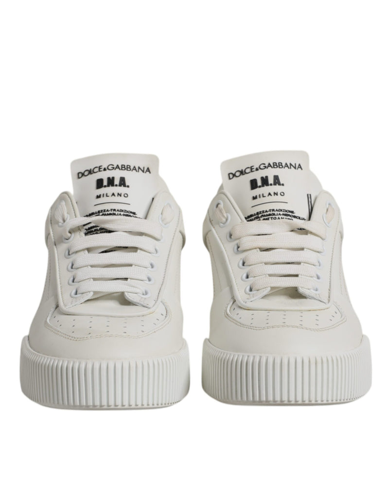 Dolce & Gabbana White Miami Leather Low Top Sneakers