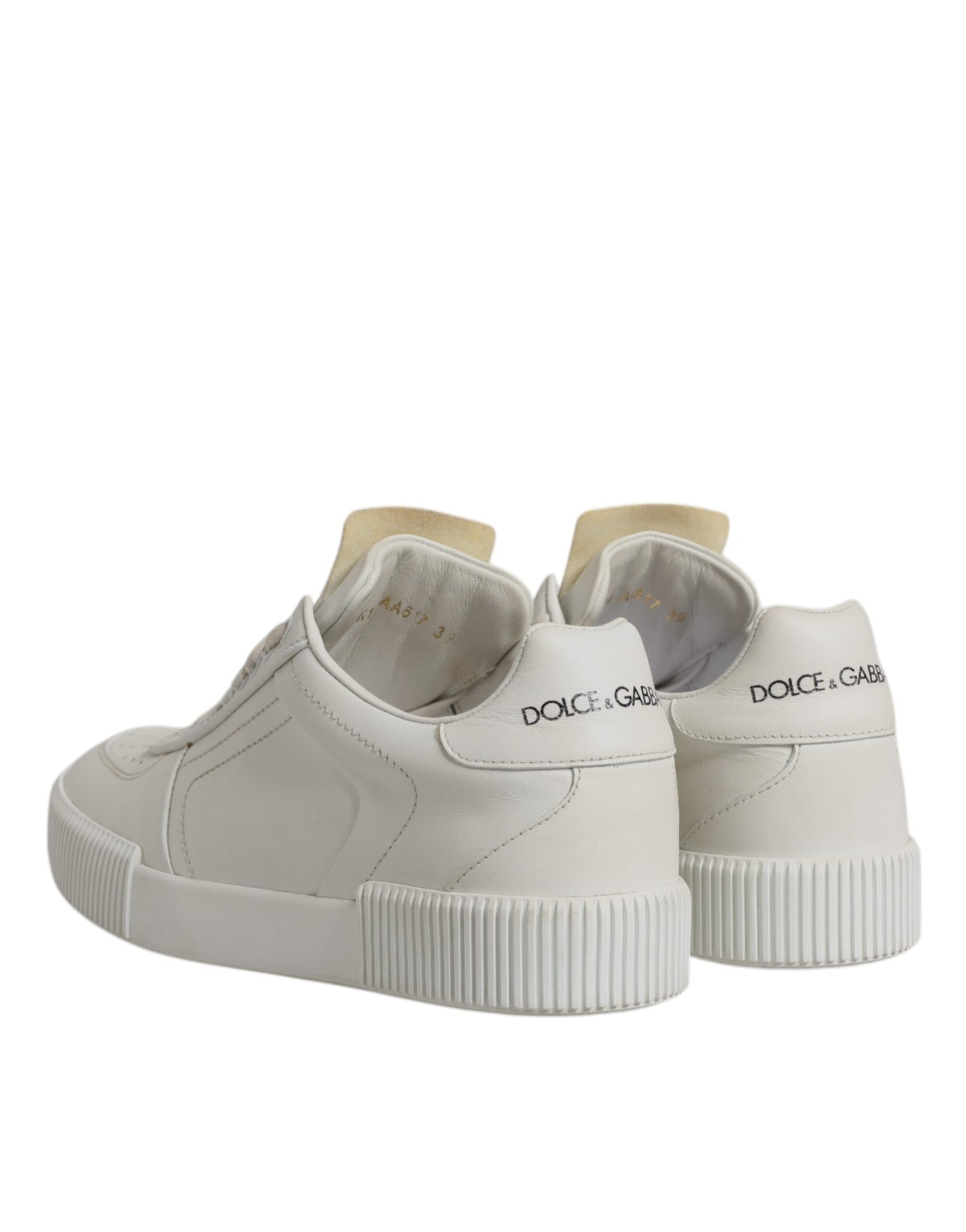 Dolce & Gabbana Witte Miami Lederen Lage Sneakers
