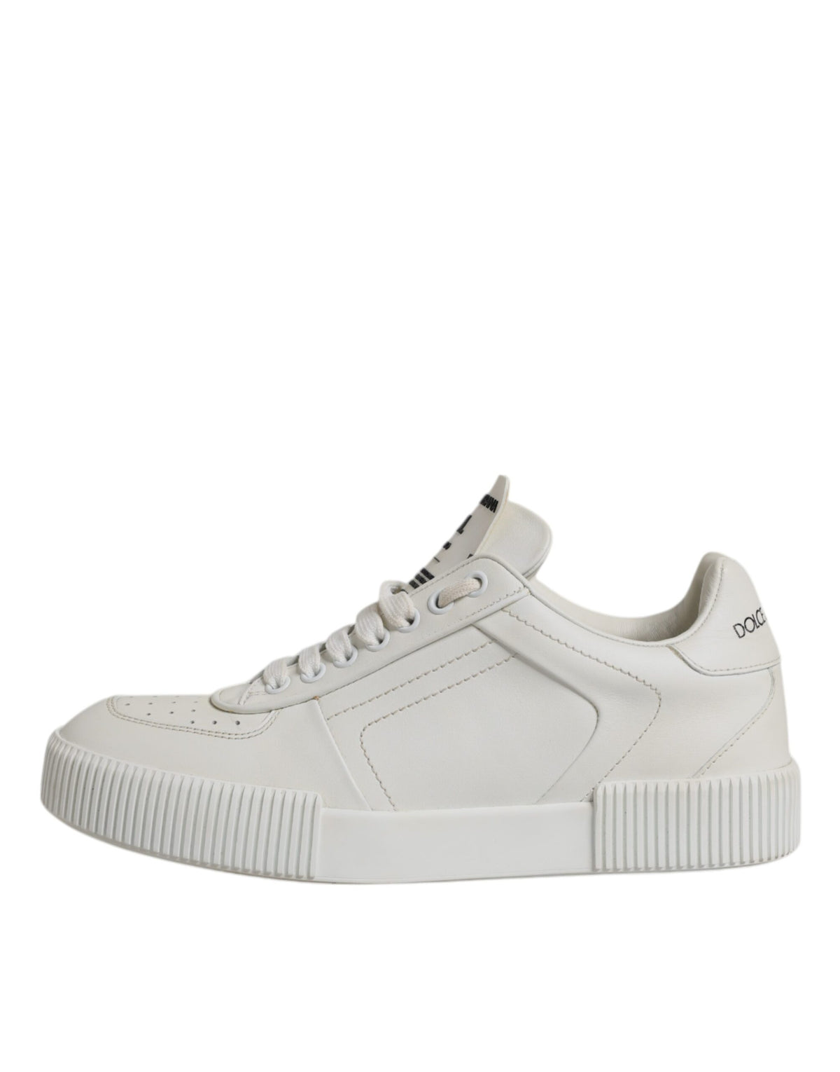 Dolce & Gabbana White Miami Leather Low Top Sneakers
