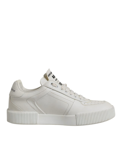 Dolce & Gabbana Witte Miami Lederen Lage Sneakers