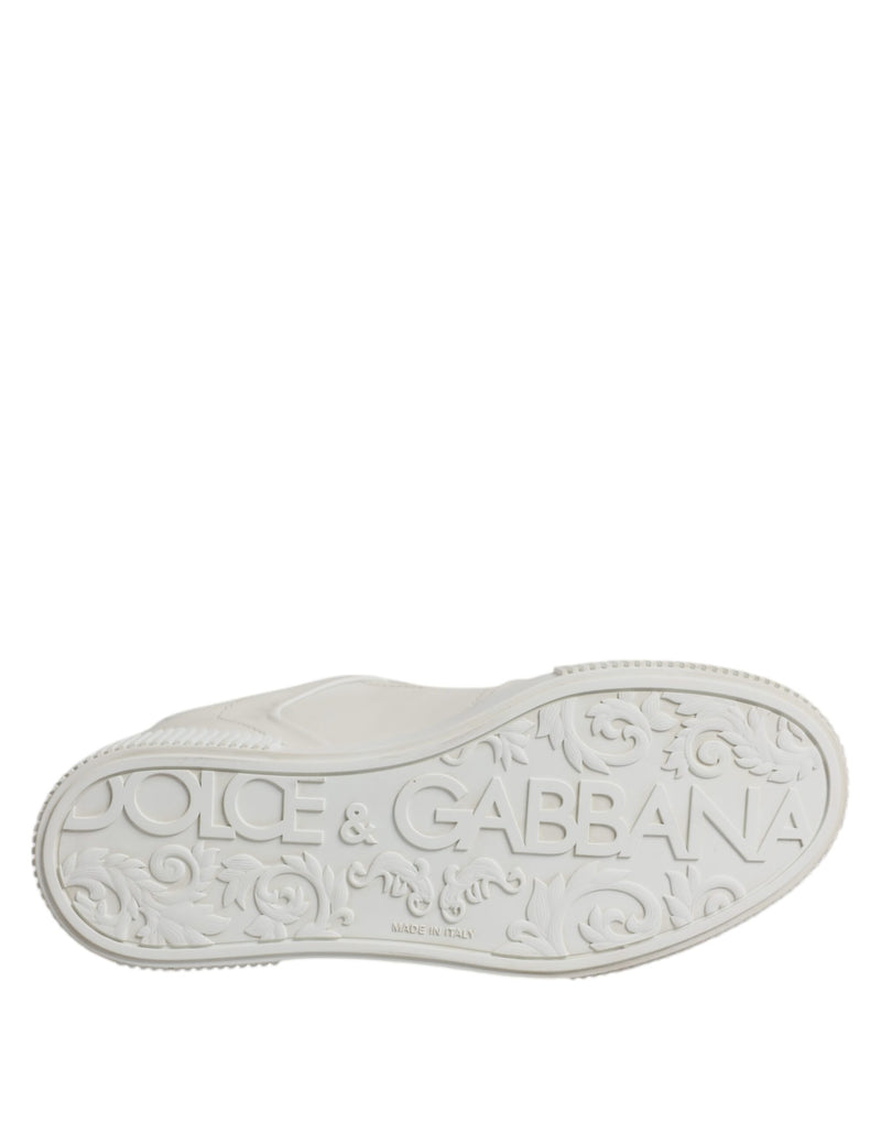 Dolce & Gabbana White Miami Leather Low Top Sneakers