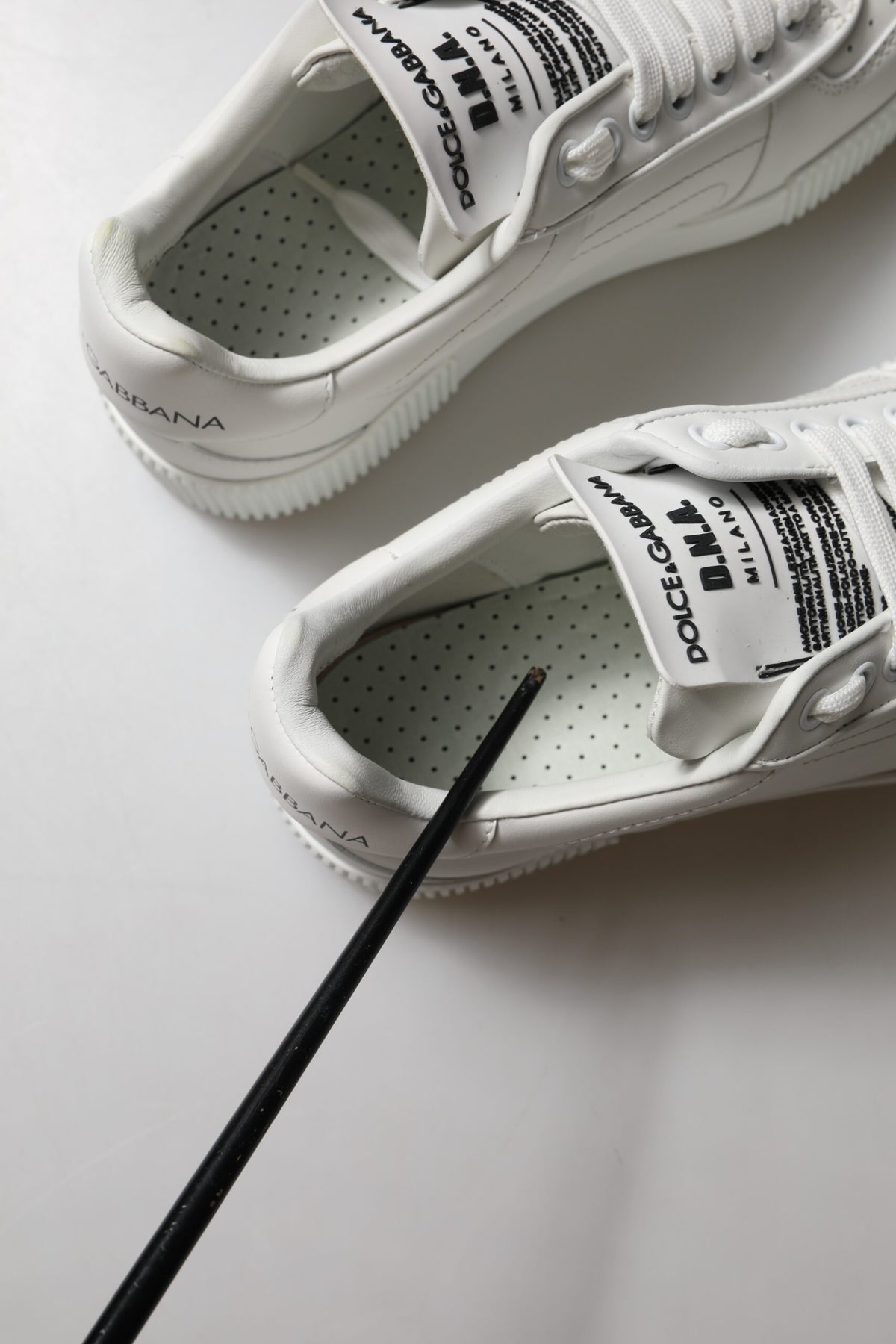 Dolce & Gabbana White Miami Leather Low Top Sneakers