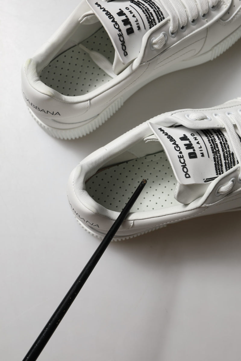 Dolce & Gabbana White Miami Leather Low Top Sneakers