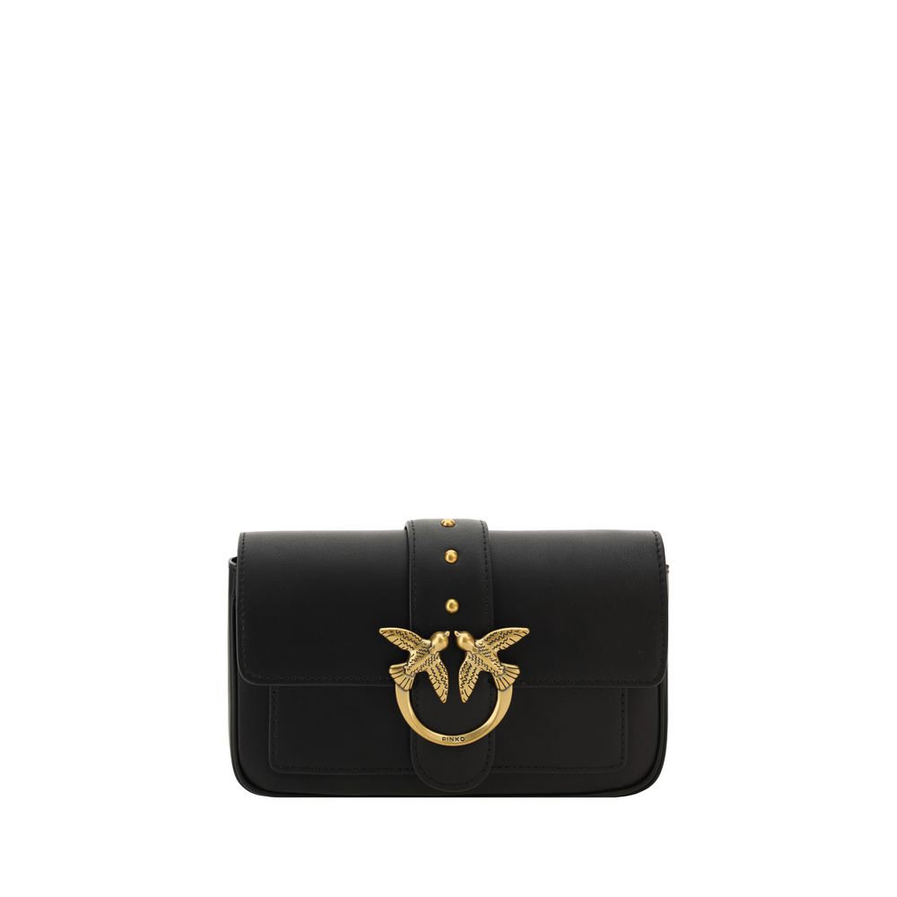 PINKO Love One Shoulder Bag - Elegant Calfskin Design